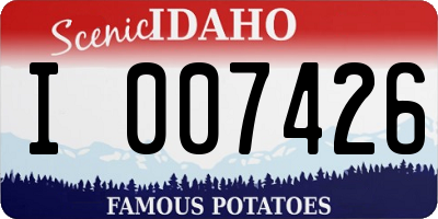 ID license plate I007426