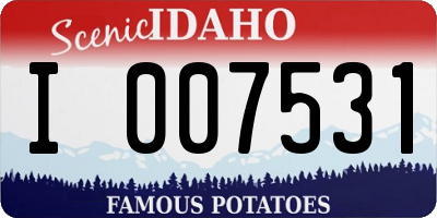 ID license plate I007531
