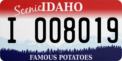ID license plate I008019