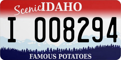 ID license plate I008294