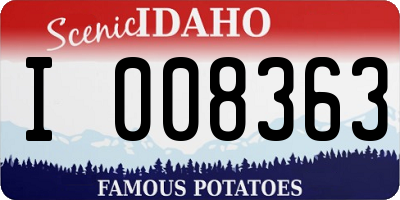 ID license plate I008363