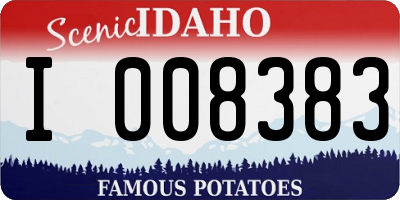 ID license plate I008383