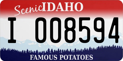 ID license plate I008594