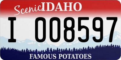 ID license plate I008597