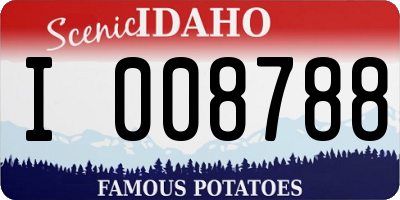 ID license plate I008788