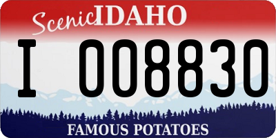 ID license plate I008830