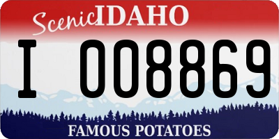 ID license plate I008869