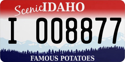 ID license plate I008877