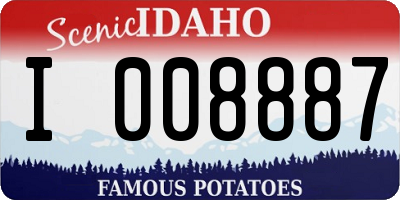 ID license plate I008887