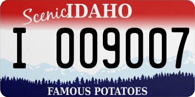 ID license plate I009007