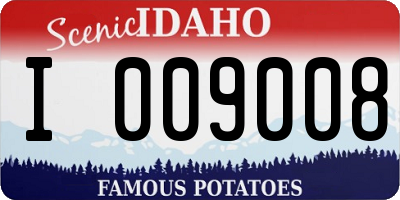 ID license plate I009008