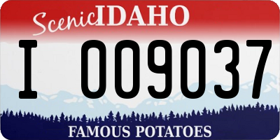 ID license plate I009037