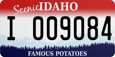 ID license plate I009084