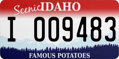 ID license plate I009483