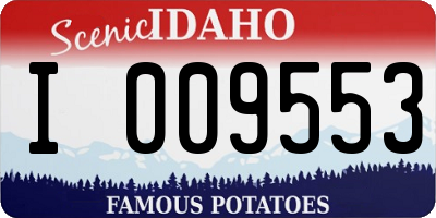 ID license plate I009553
