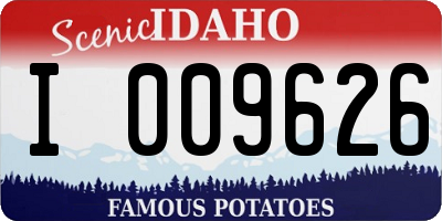 ID license plate I009626