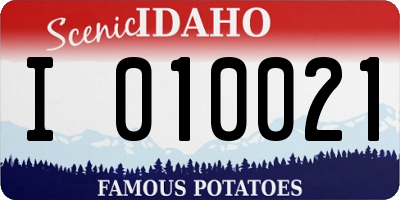 ID license plate I010021