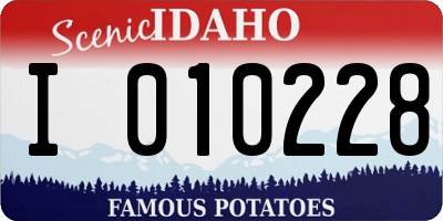 ID license plate I010228