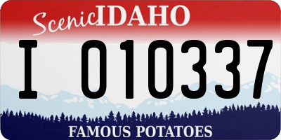 ID license plate I010337