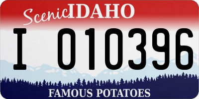 ID license plate I010396