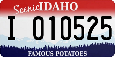 ID license plate I010525