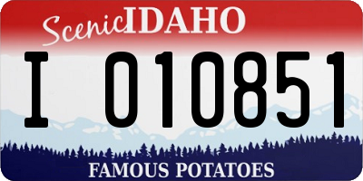 ID license plate I010851