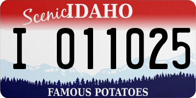 ID license plate I011025