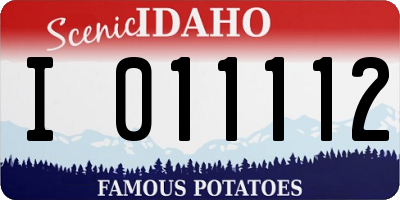ID license plate I011112