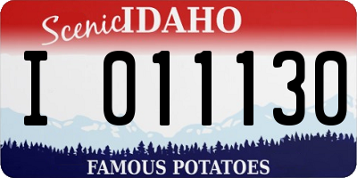 ID license plate I011130