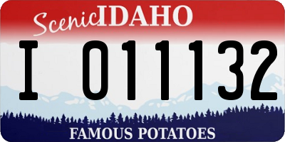 ID license plate I011132