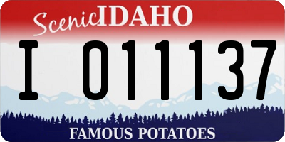 ID license plate I011137