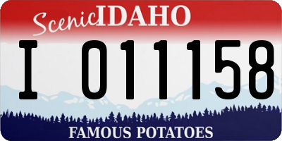 ID license plate I011158