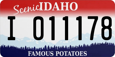 ID license plate I011178