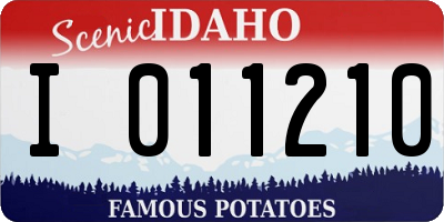 ID license plate I011210