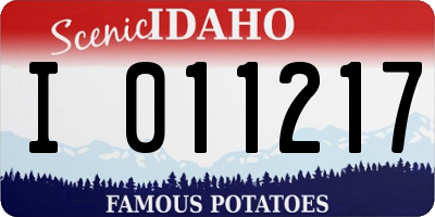 ID license plate I011217