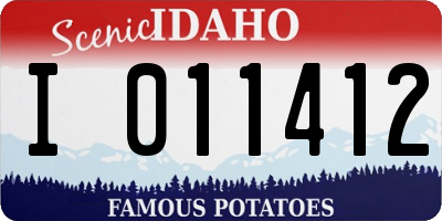 ID license plate I011412