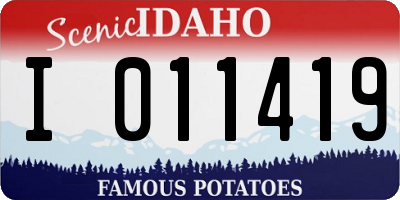 ID license plate I011419