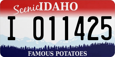 ID license plate I011425