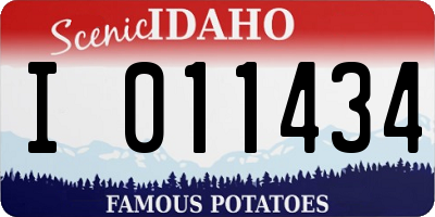 ID license plate I011434