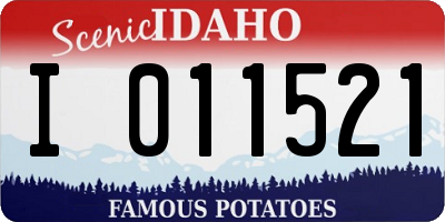 ID license plate I011521