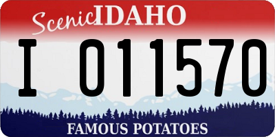 ID license plate I011570