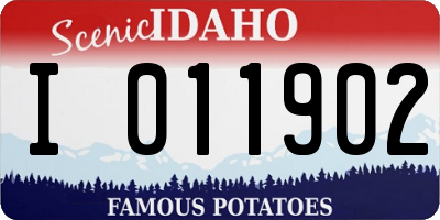 ID license plate I011902