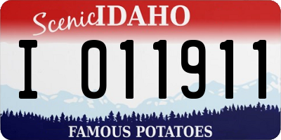 ID license plate I011911