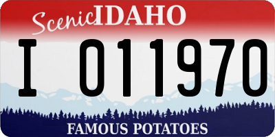 ID license plate I011970