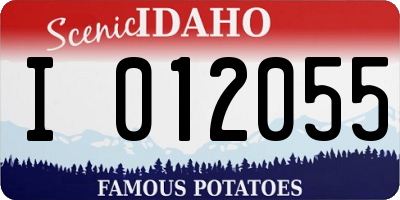 ID license plate I012055