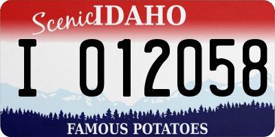 ID license plate I012058