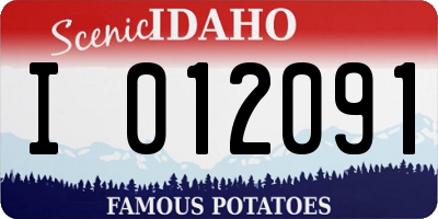 ID license plate I012091