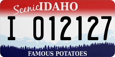 ID license plate I012127