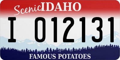 ID license plate I012131