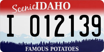ID license plate I012139